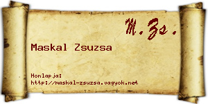 Maskal Zsuzsa névjegykártya